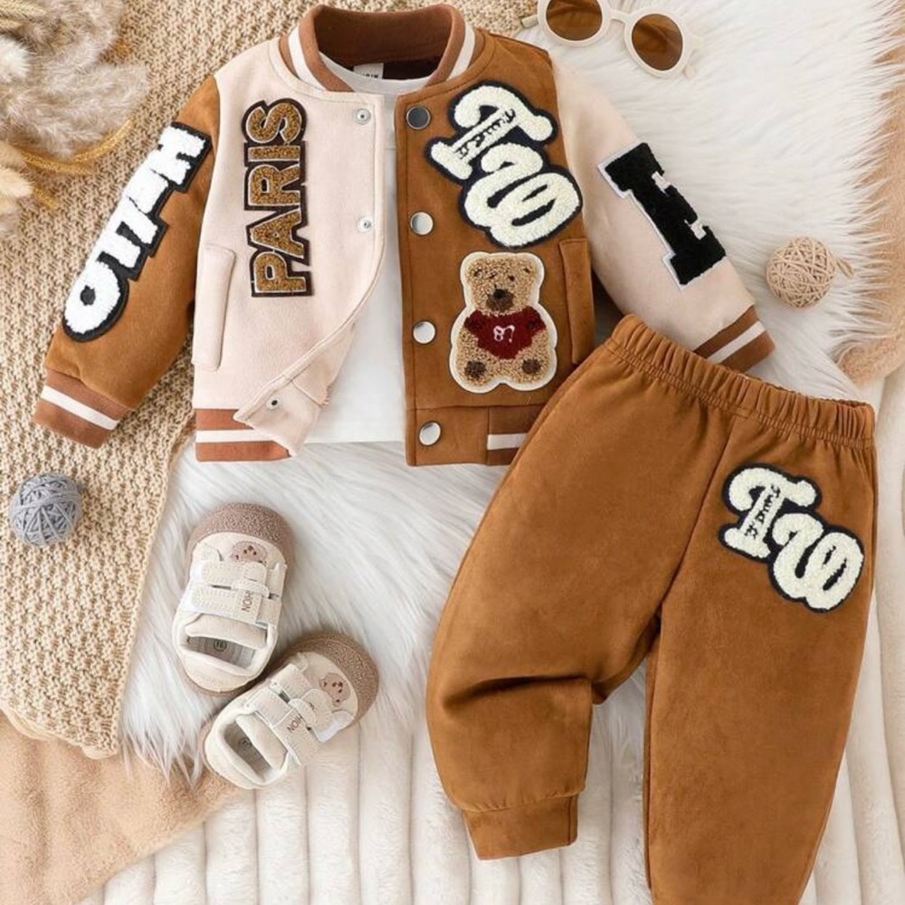 Kids Brown and Cream Matching Set